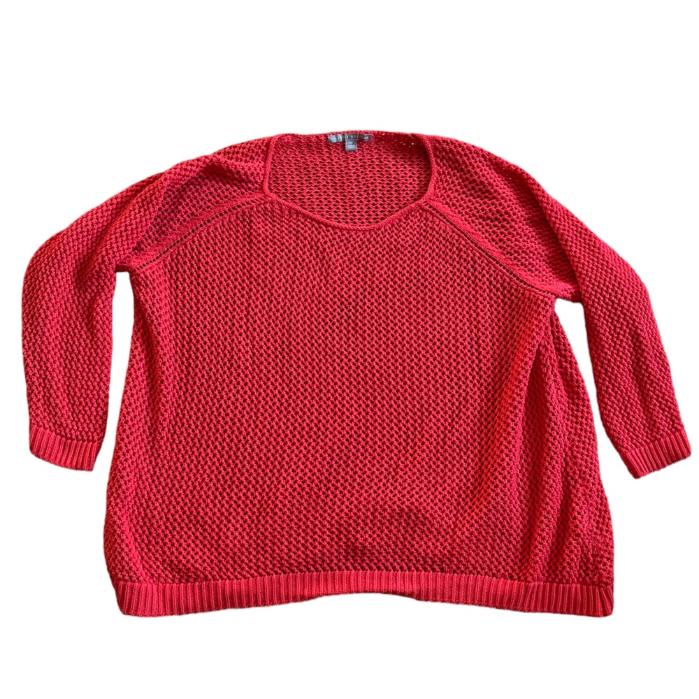 Valerie Stevens Pink Long Sleeve Knit Sweater | Women's 2X